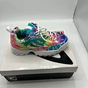 FILA Disruptor 2 TIE DYE Shoes Multi-White Womens US Size 8